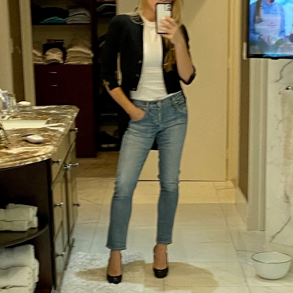 CHANEL high/ low black cardigan